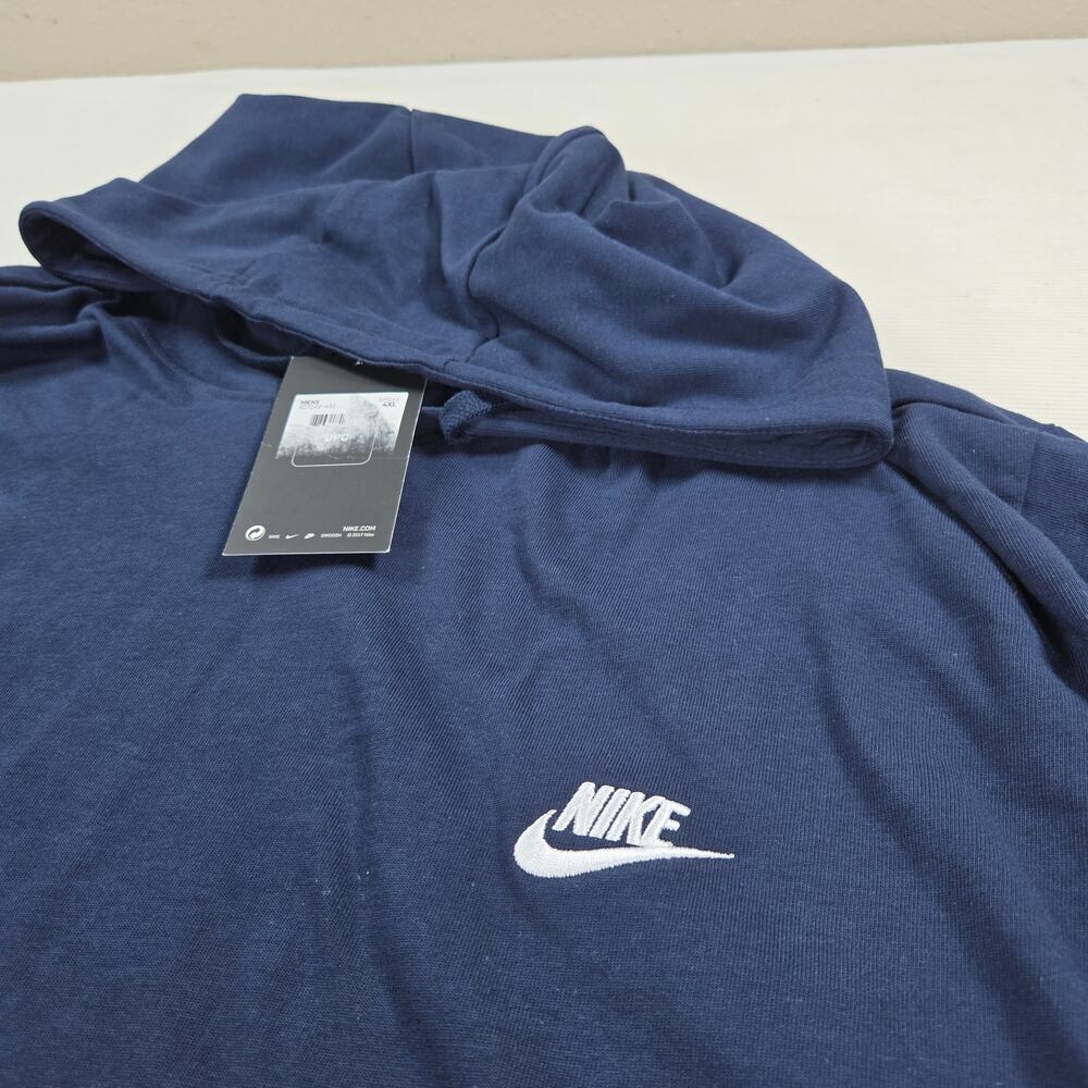 NWT Nike Sportswear Pullover Long Sleeve Hooded Shirt in Blue Men's Size 4XL